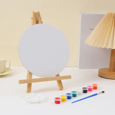 Factory Price Portable 100% Cotton DIY Painting by Numbers Kit Easel Set