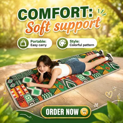 Camping Mat Traditional Chinese Medicine Back-sunning Mat Durable Eco-friendly Foldable Made of XPE Material Outdoor All Seasons