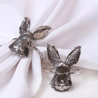 Frosted Metal Table Napkin Ring for Holidays Parties and Weddings-Holiday Napkin Buckle