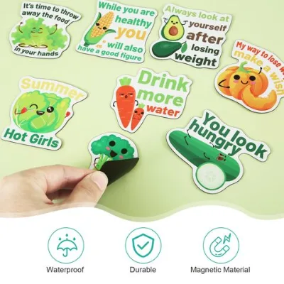 Wholesale Soft Magnetic Cute Fridge Magnets Set Customized Fruit Vegetables High Quality Magnet For Kids Learning