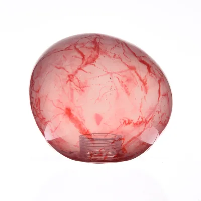 Customize Clear Red Hand Blown G9 Thread Screw Globe Irregular Glass Lamp Shade Ball Lighting Shade for Chandelier Light Covers