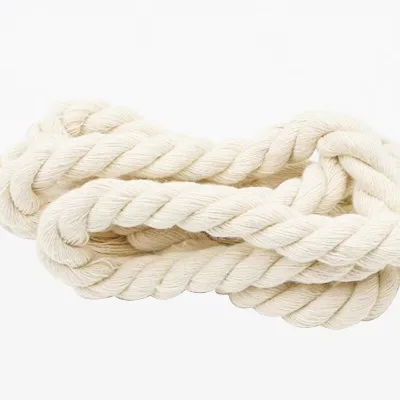 Hot Sell Eco-friendly 100% Cotton Rope Macrame Cord 3mm 3 Strands Twisted 15mm Cotton Rope Coil Packing