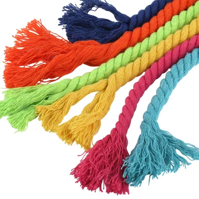 Factory Price 5mm 8mm 10mm 20mNatural Color White Macrame Cord 100% Cotton Twisted Rope 4 Strands for DIY Craft/ Wall Decoration