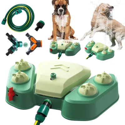 Outdoor Water Sprinkler for Pet Water Sprinkler for Dogs Easy Large or Small Pet Drinking Play Set Dogs Toys for Summer Water