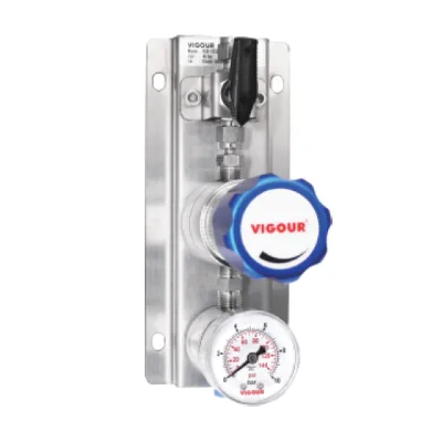 Tested Wall-Mounting Brass Tap Assemblies for CO2 Gas & Oxygen Inlet Pressure up to 100 Bar with Pressure Regulators