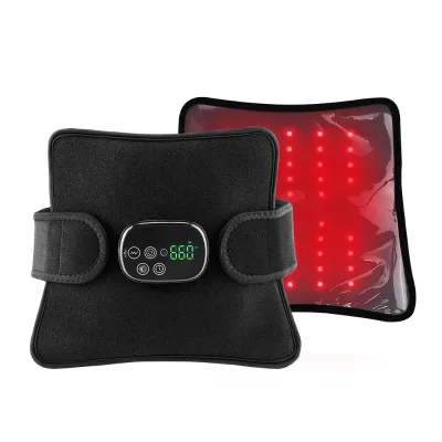 Cordless 660nm 850nm Infrared LED Light Therapy Belt Wearable Red Light Abdominal Massager for Back Shoulder Waist Body Massage