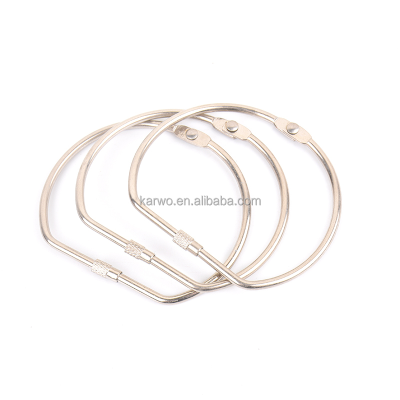 Wholesale 8 Inch D Shape Book Binder Ring Loose Leaf Metal Book Ring