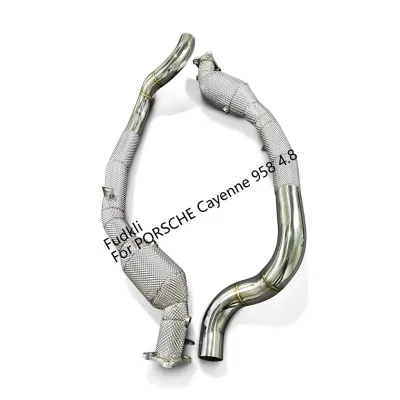 Hot Sale Exhaust Midpipe Downpipe for PORSCHE Cayenne 958 4.8 2010-2016 Upgrade High Quality Exhaust Pipes
