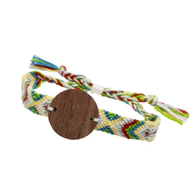 Custom Logo Woven Bracelet Rfid Nfc Wooden Wristbands