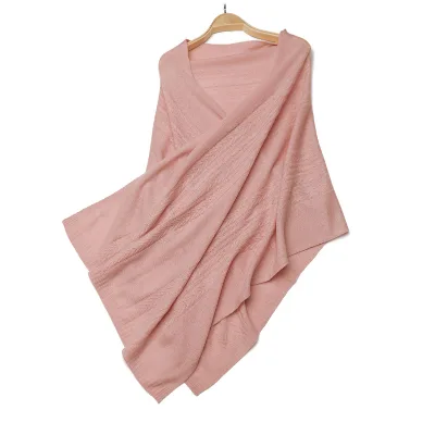 2022 New Style Women Neck Scarves 100% Cashmere Knit Cable Cashmere Scarf Neckerchief Shawl Wrap