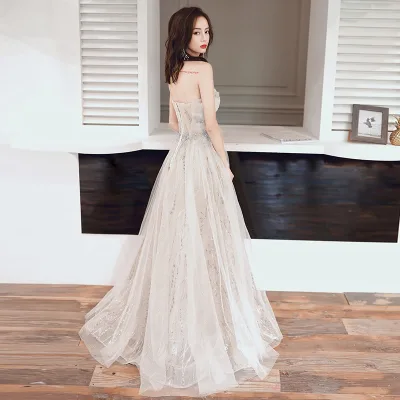 new arrivals 2020 long evening dresses White Evening Long Dress