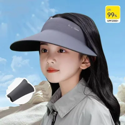 New Seamless Empty Top Sun Hat for Children Outdoor UV Protection Sports Travel Cap for Boys Girls Kids Sun Cap