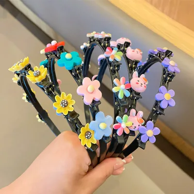 East Gate Sweet and Cute Flower High Head Headband Instagram Fresh and Exquisite Woven Metal Headband for Little Girls