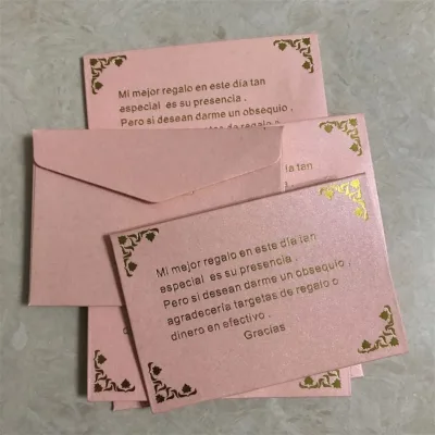 Vintage European Style Cash Envelopes for Greeting Cards Packaging with Coated & Art Paper Luxury Finish Custom Size