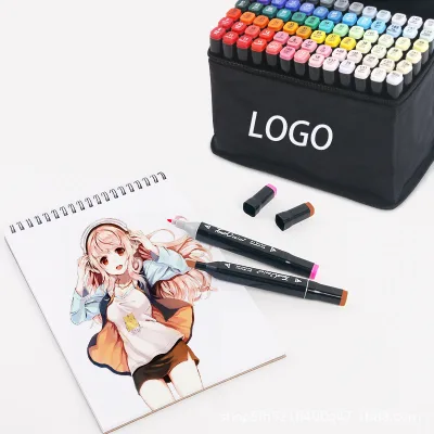Custom Art Marker Set 10 Different Colors Dual Tip Brush Pen Fine Point Markers Watercolor Brush Pen Marker Set