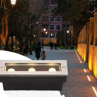 Long Outdoor Underground Light Rectangle Yard Stairs Buried Underground Recessed Lamp Waterproof IP67 Underground Light