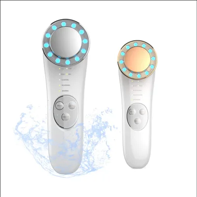 Multi-Function Home Use Beauty Instrument LED Microcurrent Face Massager Deep Cleaning Hot Cool Phototherapy for Anti-Wrinkle