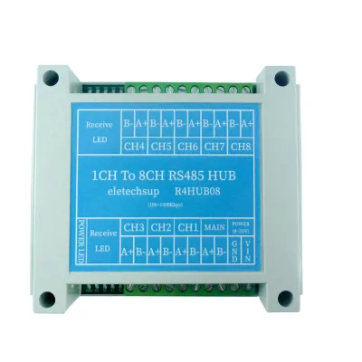R4HUB08 8 Port RS485 Hub Industrial Grade 485 Bus Repeater Serial Port Signal Amplifier 100-1000Kbps