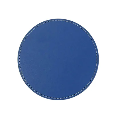 Custom Logo Leather Beverage Coasters Non Slip Insulated Cup Mats Durable Handmade Table Accessories for Wholesale