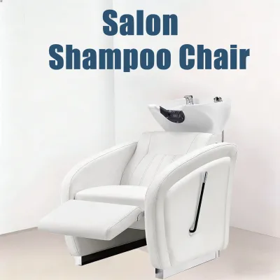 Simple Semi Reclining Flushing Bed with Multi Color Thick and Comfortable Backrest Manual Leg Lifting and Hair Washing Bed