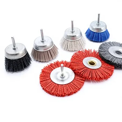 Imported OEM Abrasive Steel Wire Rod Bowl-Shaped Flat Handle Nylon Bristle Length 2 Diameter 1 T-Handle Model 100231 Silicon