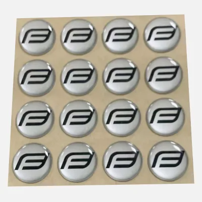 Custom Silver Metallic Epoxy Domed Sticker Label Printing Waterproof Silver Matel Colored Resin Gel Stickers for Decoration