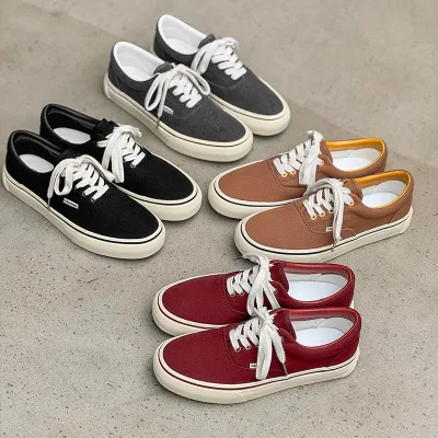 2026 Spring/Summer New Classic Trendy Head Low-Top Canvas Lace-Up Shoes Mens Breathable Height-Increasing Sports-Casual