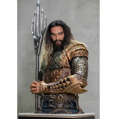 Factory Price Resin Life Size 105cm Bust Aquaman Statue Fiberglass Sea God Statue God Sculpture