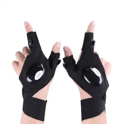 Fish Camping Luminous LED Flashlight Ofishing Racing Gloves Work Other Sports Gloves Fish Fingerless Household Fishing Gloves
