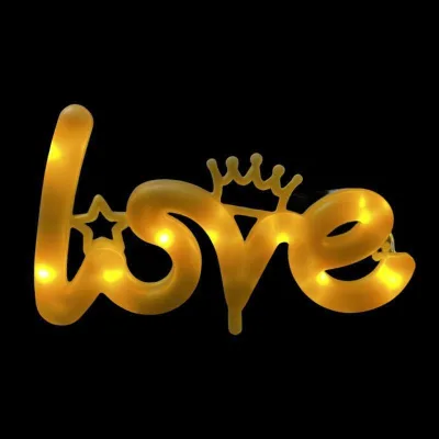 Party Decoration Led love Sign Light Led Number Sign Panel for Birthday Valentine Holiday