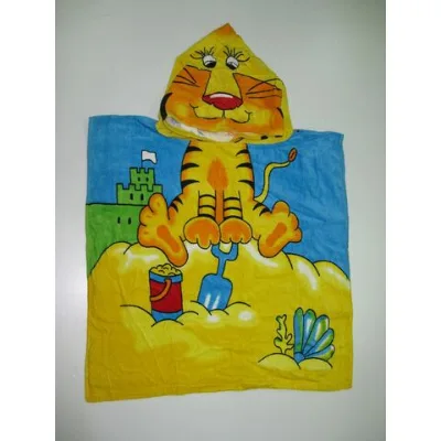 Baby Hooded Towel, Made of 100% Cotton, with Reactive Printing Craft, Customized Designs Accepted