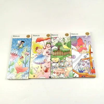 Hot Kids Magic Paint Palette Coloring Book Children Drawing Book Water Coloring Book Sheets with Pigment and Brush