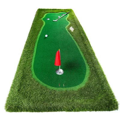 Indoor Outdoor Golf Putting Green Mat Synthetic Grass 3-5 Years Life Customizable Golf Training Equipment