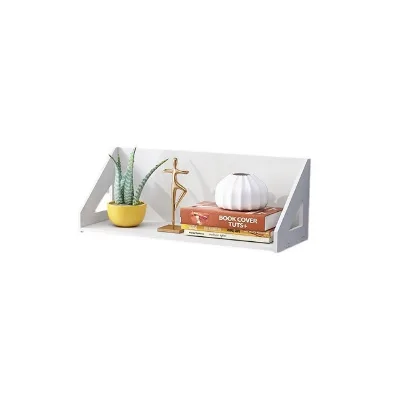 Projector Wall Mount Floating Wall Shelves Without Holes White Single Tier 50*20*17cm Living Room Storage Decorative Shelf