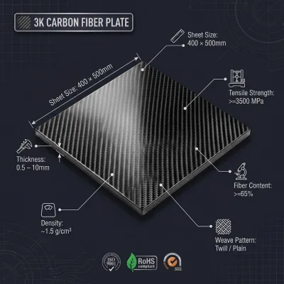 Custom Carbon Fiber Sheet CNC Cutting Drilling Slotting Edge Finishing OEM ODM Service CAD Drawing Support Thickness 0 2mm 50mm