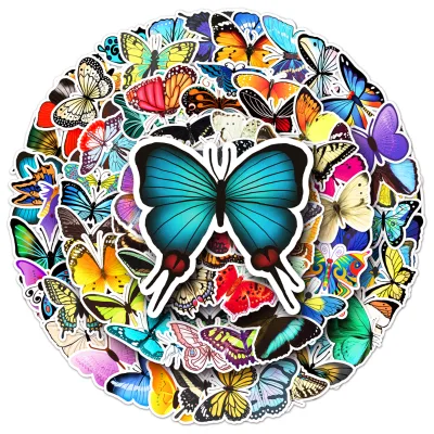 108Pcs Factory Hot Sale Animal Insect Butterfly Sticker Cartoon Waterproof PVC Car Sticker