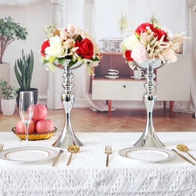 Gold Metal Flower Arrangement Stand Metal Flower Stand Table Centerpieces for Wedding Home Decor Thanksgiving Christ