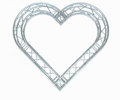 Sgaiertruss Good Price Dj Heart Shape Light Truss for Concert and Wedding