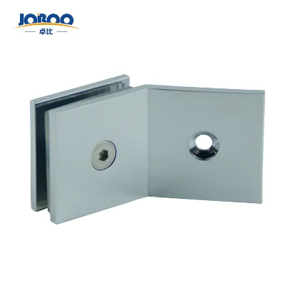 JOBOO Modern Square Series Bathroom Glass Door Clamp 135 Wall Mounted Shower Hardware Accessories