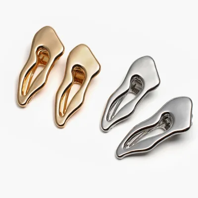 Fashionable Japan and Korean Style Silver Metal Hair Clip Sets New Shape Alloy Hairpin Hair Accessories for Girls