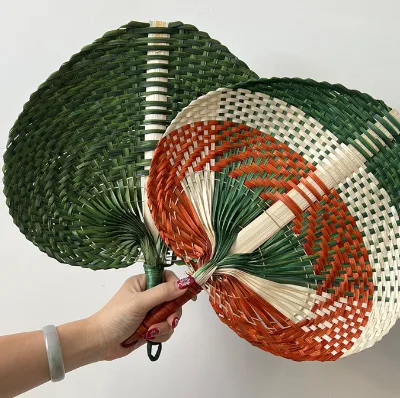 Straw Palm Leaf Hand Fans/bamboo Hand Fan Wholesale