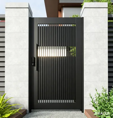 Europe USA Market Simple Modern Metal Galvanizing Steel Aluminum Entrance Exterior Door Gate for Villa Courtyard Garden