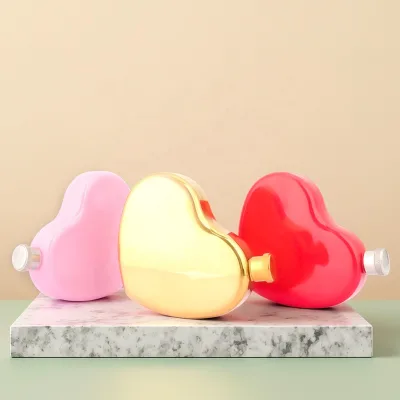 304 Stainless Steel Heart-shaped Wine Pot 5-ounce Irregular-shaped Gift Wine Pot for Men and Women Red Portable Outdoor Wine Pot