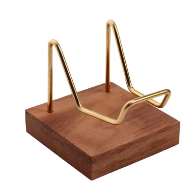 Modern Foldable Freestanding Customizable Wooden Garment Stand with for Metal Sphere Design Easy Assembly for Home Decor
