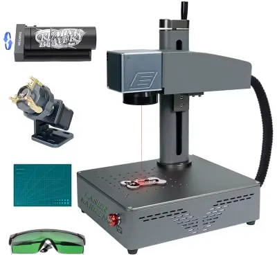New 20w S4 Desktop Portable Mini Fiber Laser Marking Machine for Metal and Non-metal Material Small Laser Engraving Machine