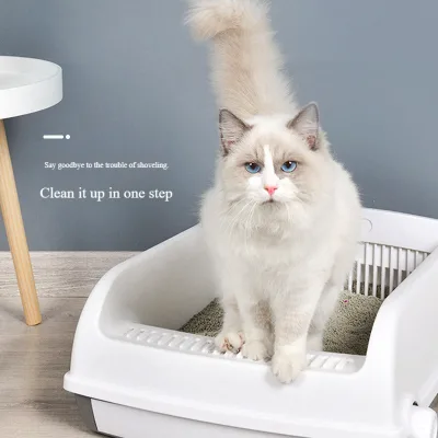 Stainless Steel Luxury Cat Toilet Semi-Closed Hidden Drawer for Simple Cleaning Equipped with Aromatherapy Deodorizing Pack
