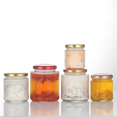 Wholesale 150ml 200ml 280ml 380ml 500ml Food Grade Cheap Glass Caviar Jar with Airtight Lid