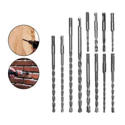 CHAJANE 10PCS Carbide SDS Plus Twist Drill Bit Set Custom Logo 150mm Total Length Long Life RoHS Certified Masonry & Metal Use
