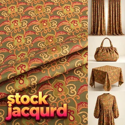 High Quality Luxury Polyester Brocade Jacquard Satin Fabric Popular for Garments Dresses Shoes Material