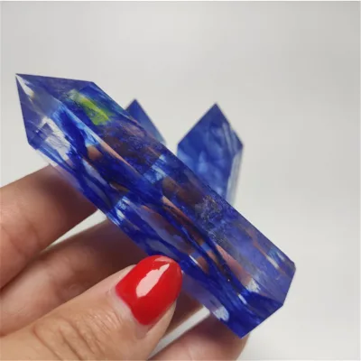 DIY Wholesale Various Blue Marble Crystal Howlite Crystals Stones Crystal Wand Point